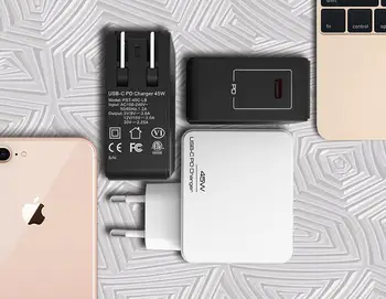 

USB-C PD charger 45W for most type-C devices 5V 3A,9V 3A, 12V 3A,15V 3A,20V 2.25A high quality smart charger