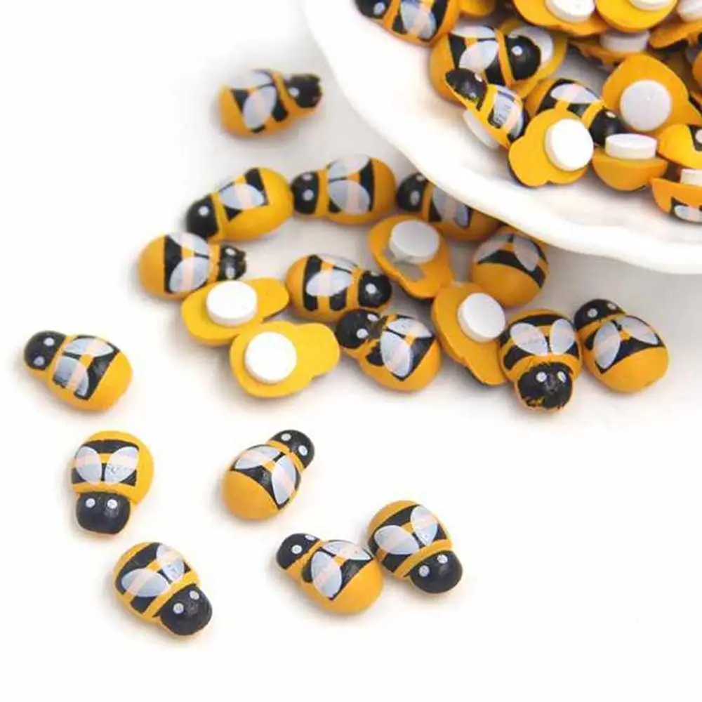 100 шт креативные мини-наклейки "пчела" Животные Скрапбукинг декоративный стикер для рукоделия деревянная 3D штампованная для скрапбукинга домашний декор