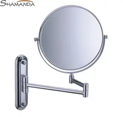 Бесплатная доставка Высокое качество твердая Латунь Chrome косметическое зеркало в настенных Зеркала Аксессуары для ванной комнаты