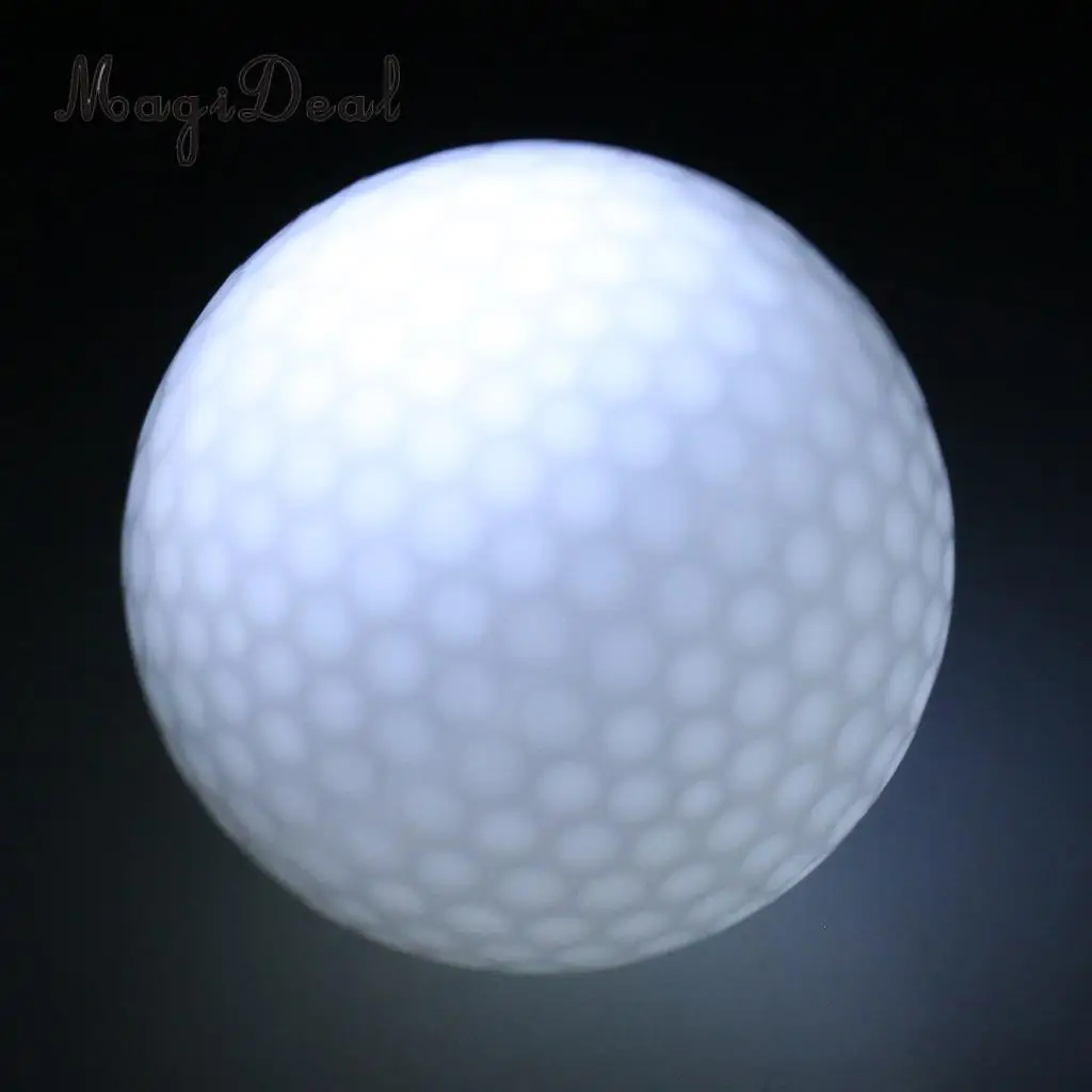 MagiDeal 6 Pieces Glow In Dark LED Light Up Golf Ball Official Size Tournament Ball ( 6 Colors)