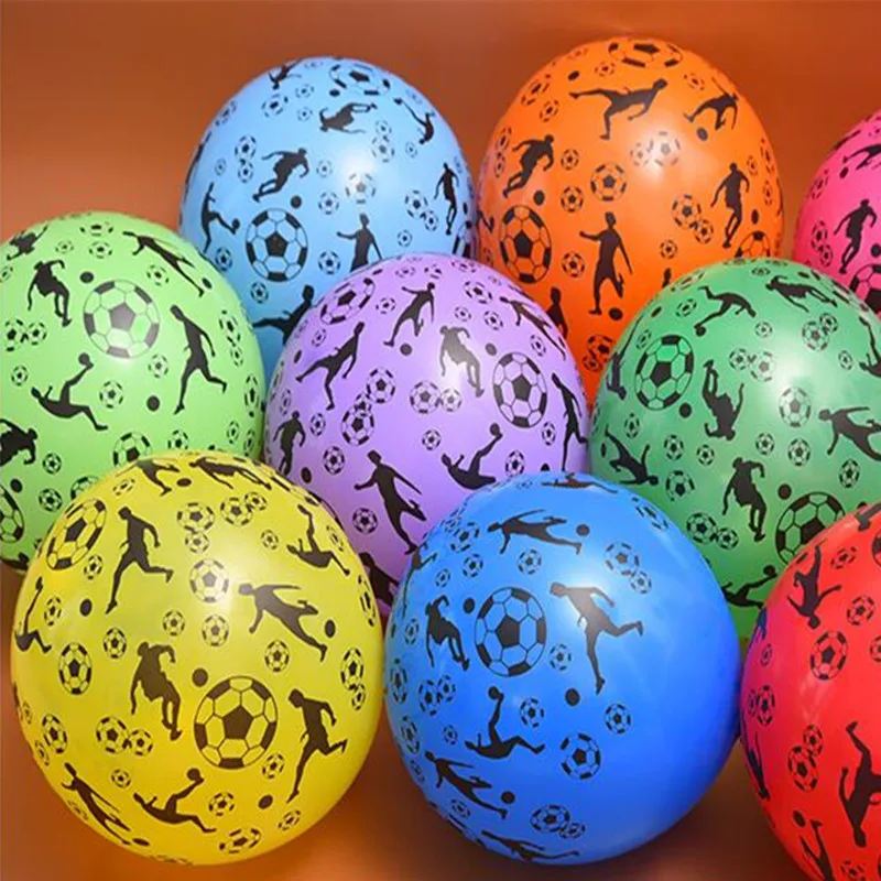 New-100pcs-12-Multicolor-playing-football-printed-latex-Balloon-Birthday-Party-Celebration-decoration-kids-toys-helium