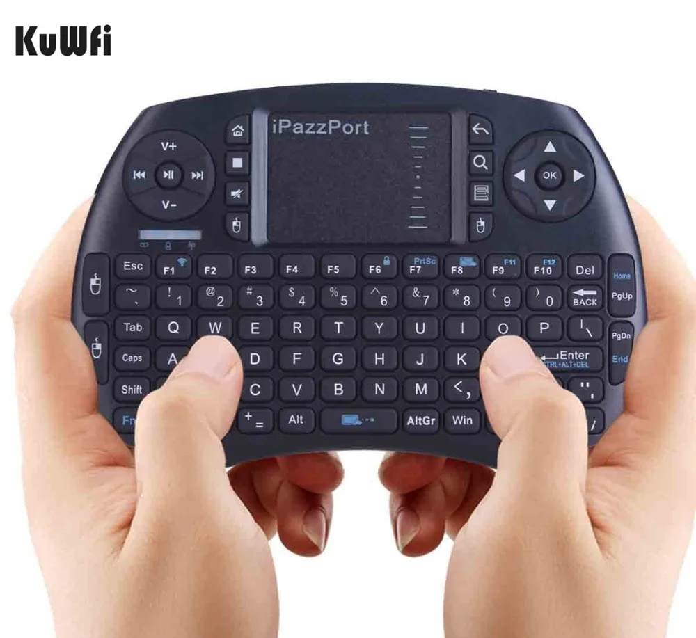 KuWFi Беспроводная Мини-Клавиатура С Тачпадом Для Android TV Box И Raspberry Pi 3 HTPC KP-810-21S Черный