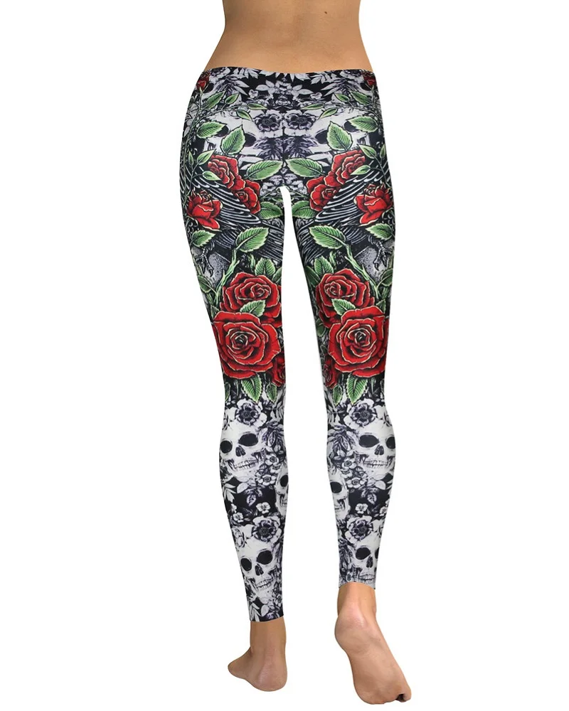 Rose skull legging (4)