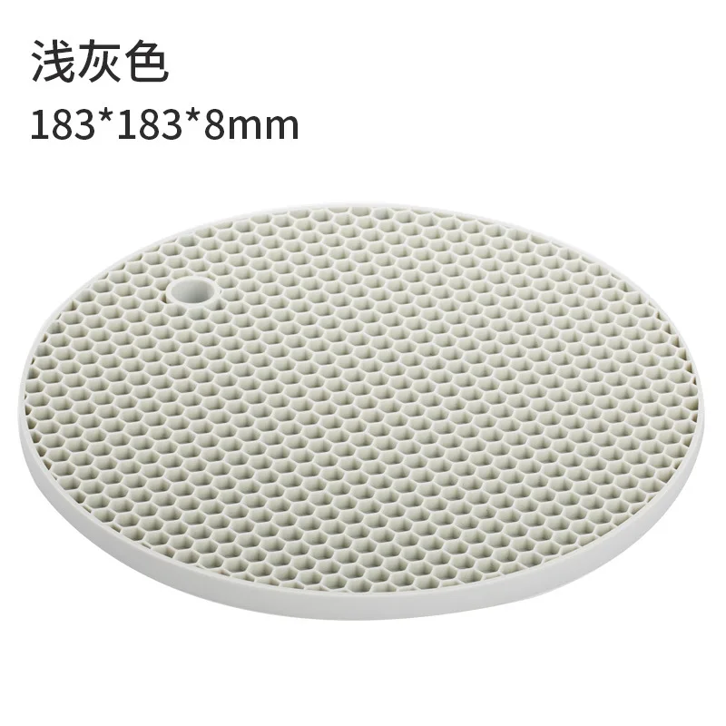 XSilicone Coaster cupдвусторонняя сотовая круглая подставка коврик теплоизолированная чаша коврик Домашний Декор Настольный экологически чистый - Цвет: Черный