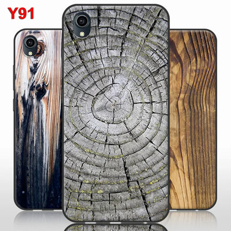 Чехол 6 2 &quotдля vivo Y91 Y91C Стильный чехол с рисунком под дерево и камень для C