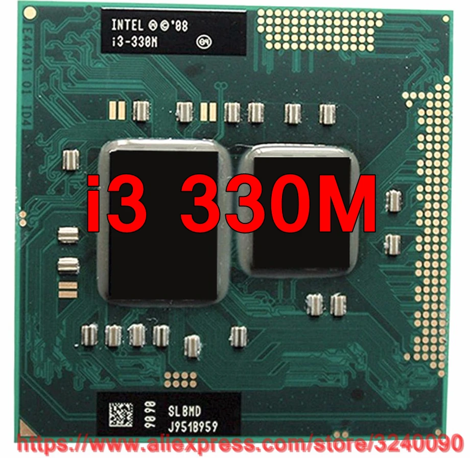 lntel Core i3 330M 2,1 GHz i3-330M двухъядерный процессор PGA988 мобильный процессор ноутбук процессор