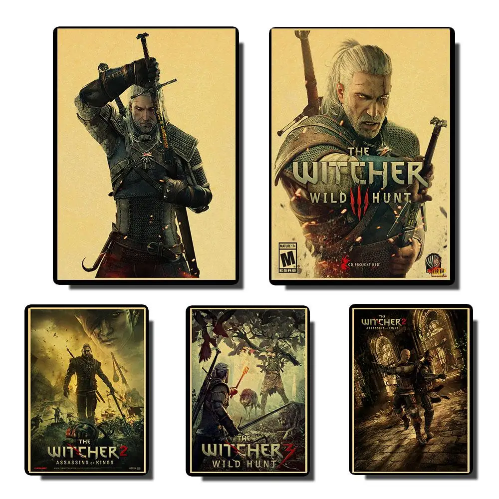 

The Witcher vintage posters Prints Wall Painting high Quality Decor Poster Wall Painting Home Decoration
