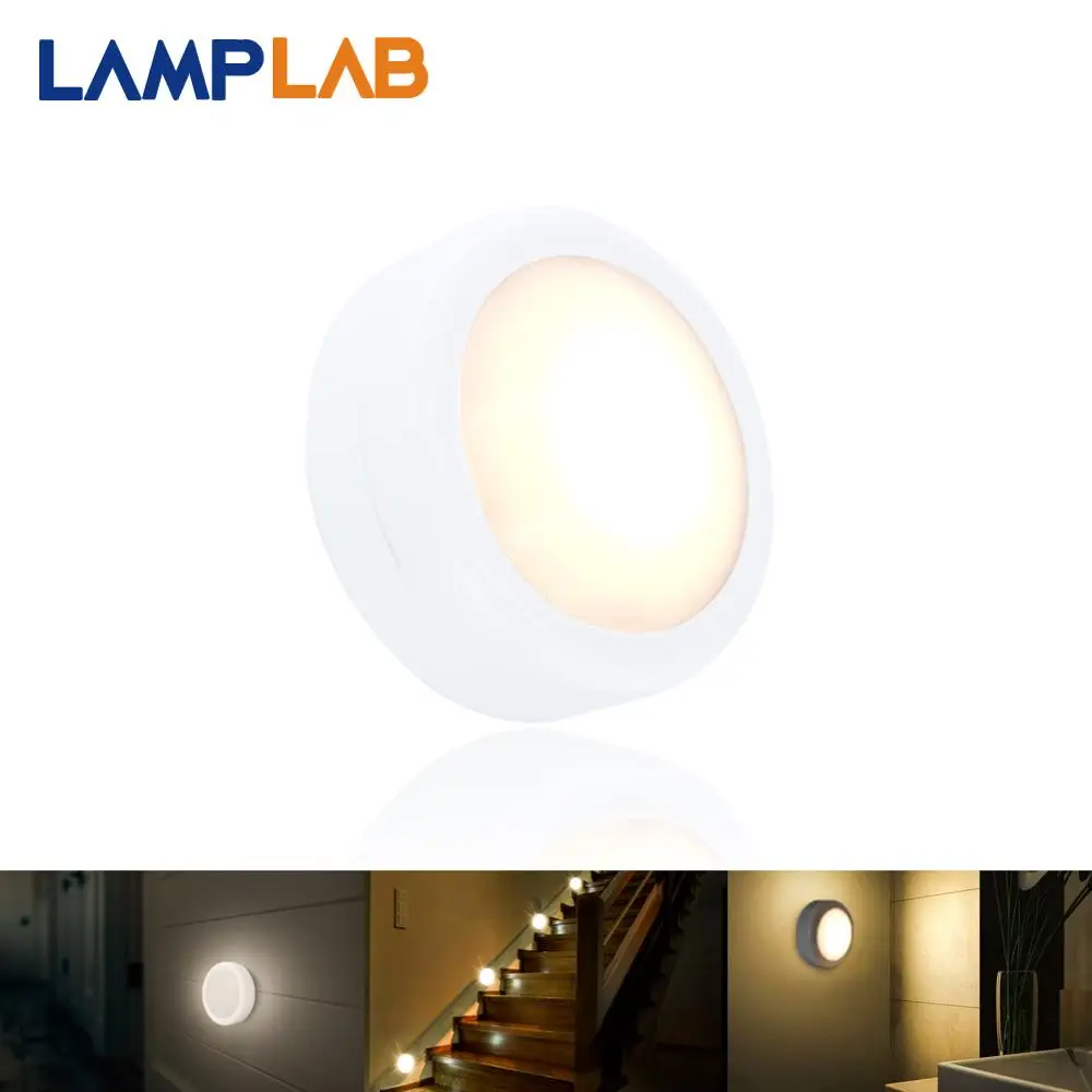 

LED Puck Light Under Cabinet Lighting RGB Dimmable Touch 12 Colors Wireless Battery Powered Cupboard Wardrobe Night Lamp
