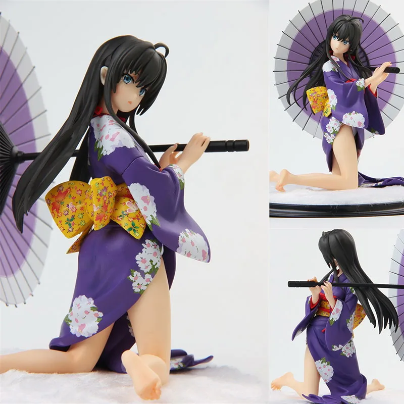 

Anime My Teen Romantic Comedy SNAFU Kimono Yukinoshita Yukino Umbrella Action Figure PVC Model Decor Collection Adult Kids Toys