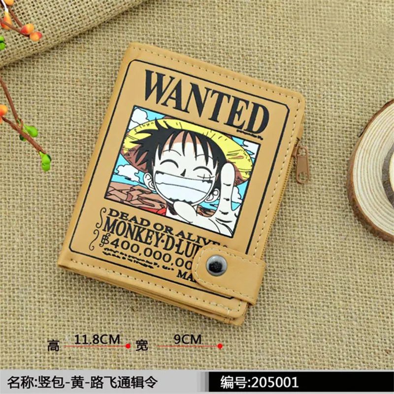 

Japan Anime Cartoon Men Boys Women Girls Short Wallet One Piece Luffy Roronoa Zoro Tony Chopper Fairy Tale Tokyo Ghoul Totoro