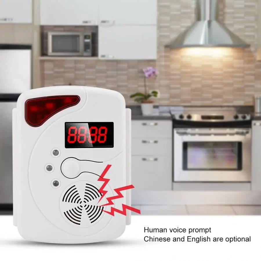 

Digital Gas Detector Alarm Sensor with Voice Warning Household Natural Gas Alarm Sensor
