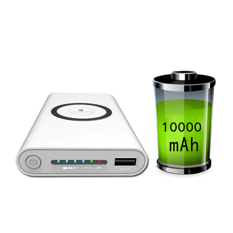 10000mah QI Charging Pad Materials Charger Power Bank