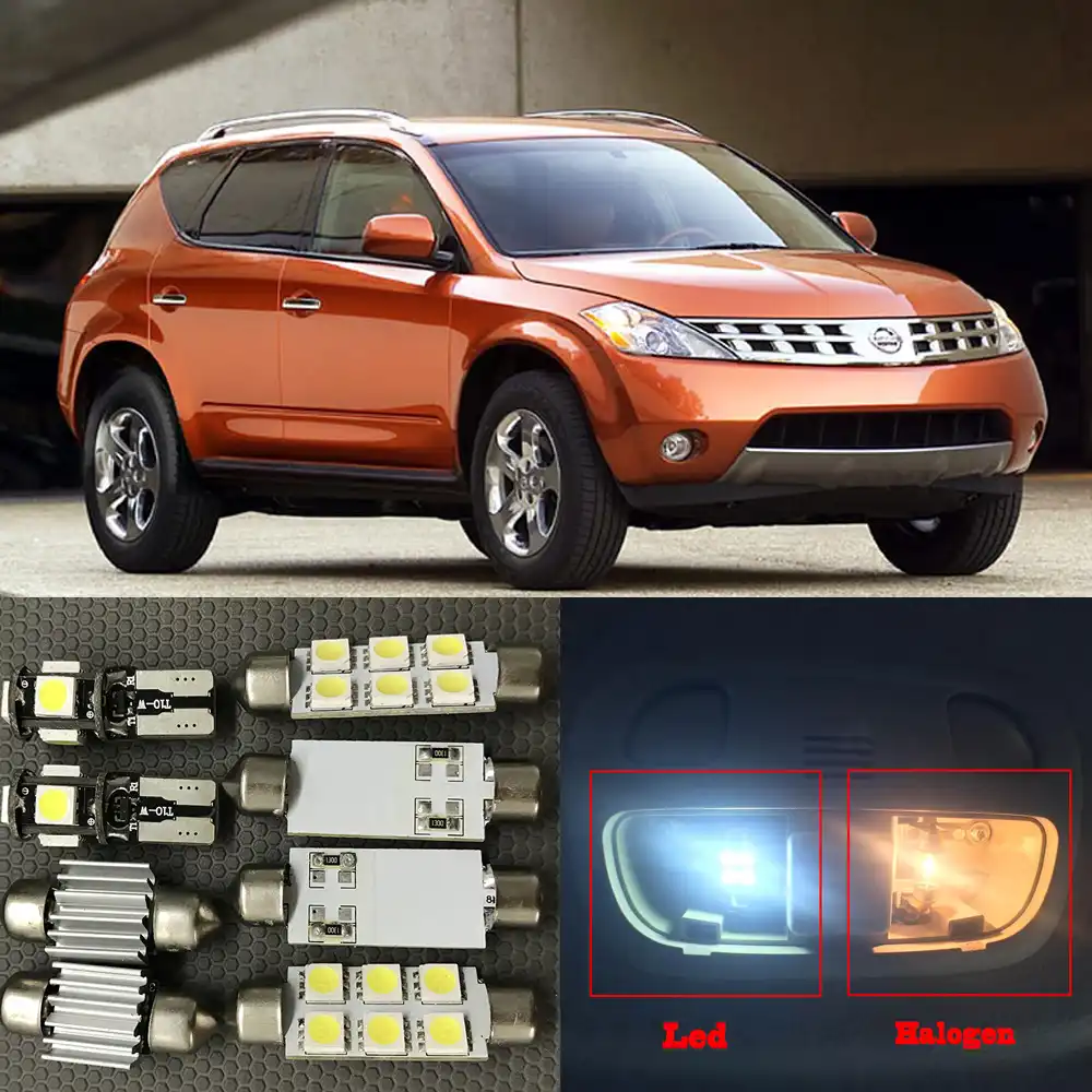13pcs White Auto Led Interior Light Bulbs Kit For 2003 2007