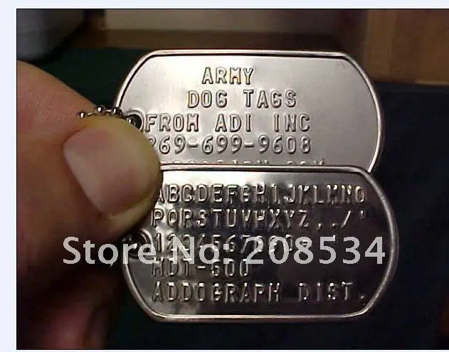 Free Shipping DHL/FEDEX ! 52-characters Military GI Metal Dog Tag Manual Embosser Embossing Machine