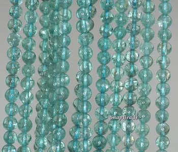 

5mm Aqua Blue Apatite Gemstone Grade AAA Round 5mm Loose Beads 7.5 inch Half Strand (90188676-91)