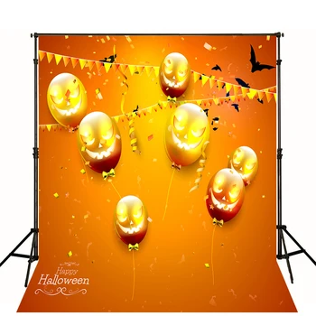 

halloween backdrops photography 3x6m Golden Smile Pumpkin Kids Background Photographic Studios