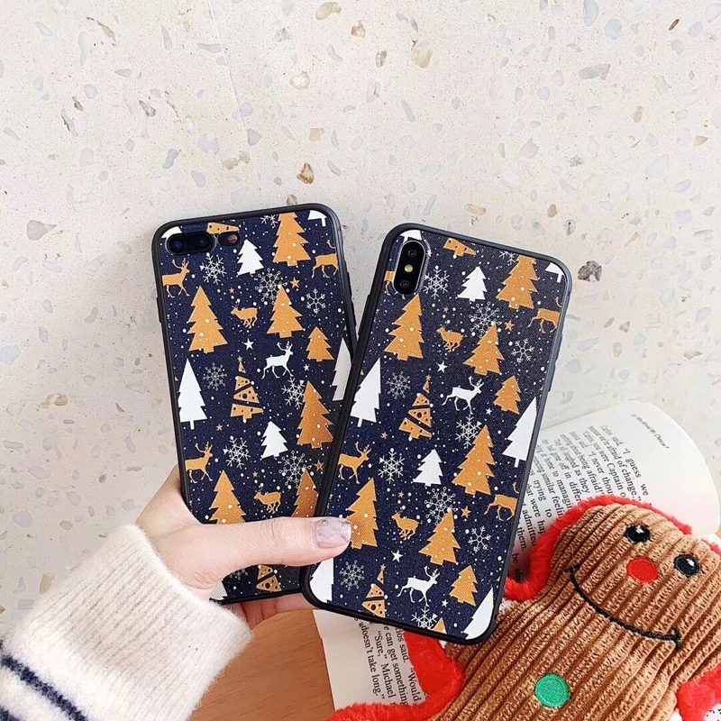 

Soft Silicone Phone Cover For iPhone 6 6S 7 8 Plus X XS XR XS Max Merry Christmas Phone Case