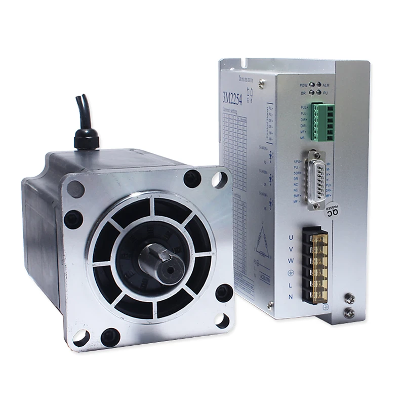 

Three phase 110 stepper motor set 110BYG350C force distance 16N.m driver 3M2254 220V 7A