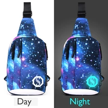 Бренд SENKEY Style унисекс нагрудная сумка ночник зарядка через usb Водонепроницаемый Оксфорд слинг-сумка для наушников отверстие мужской женский сумка через плечо