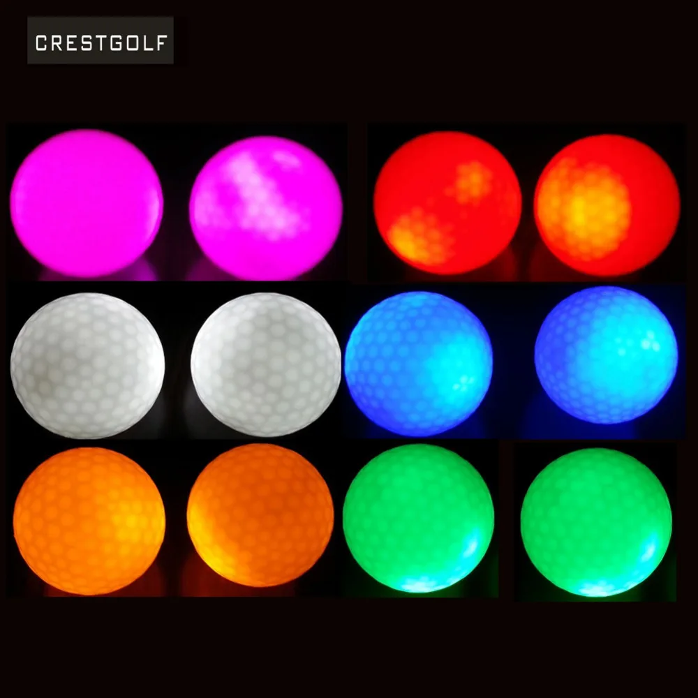 preço CRESTGOLF 4 pcs por embalagem Hi Q USGA Led Bolas de Golfe para a noite de formação Prática Bolas De Golfe De Luxo com 6 cores
