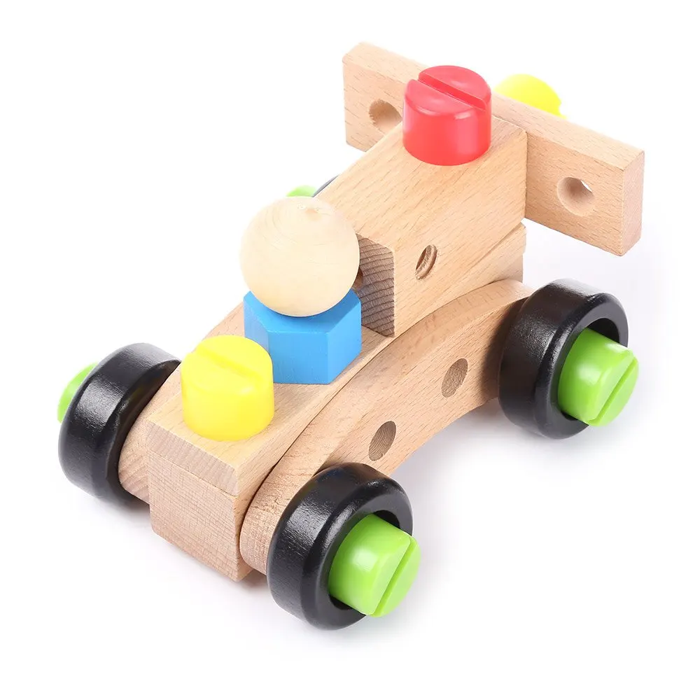New Kids DIY Wooden Car Assemble Model Cars Baby Early Learning