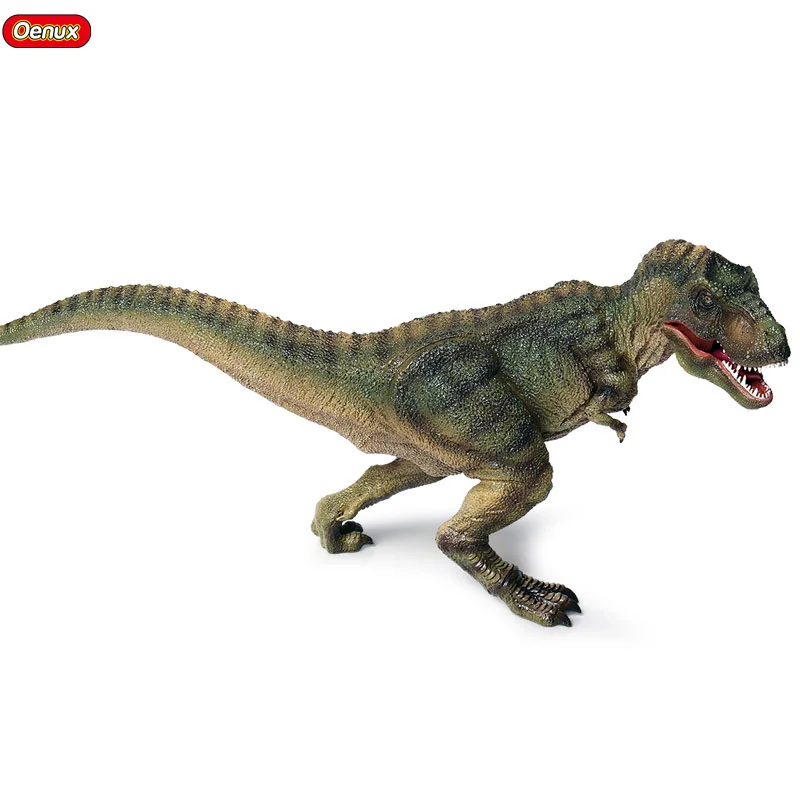 Oenux Jurassic Carnivorous Large T-Rex Mouth Can Open Big Dinosaurs Park Action Figure PVC High quality Educational Toy For Kid oenux prehistoric jurassic tyrannosaurus rex spinosaurus t rex dinossauro world model savage dinosaurs action figure toy for kid