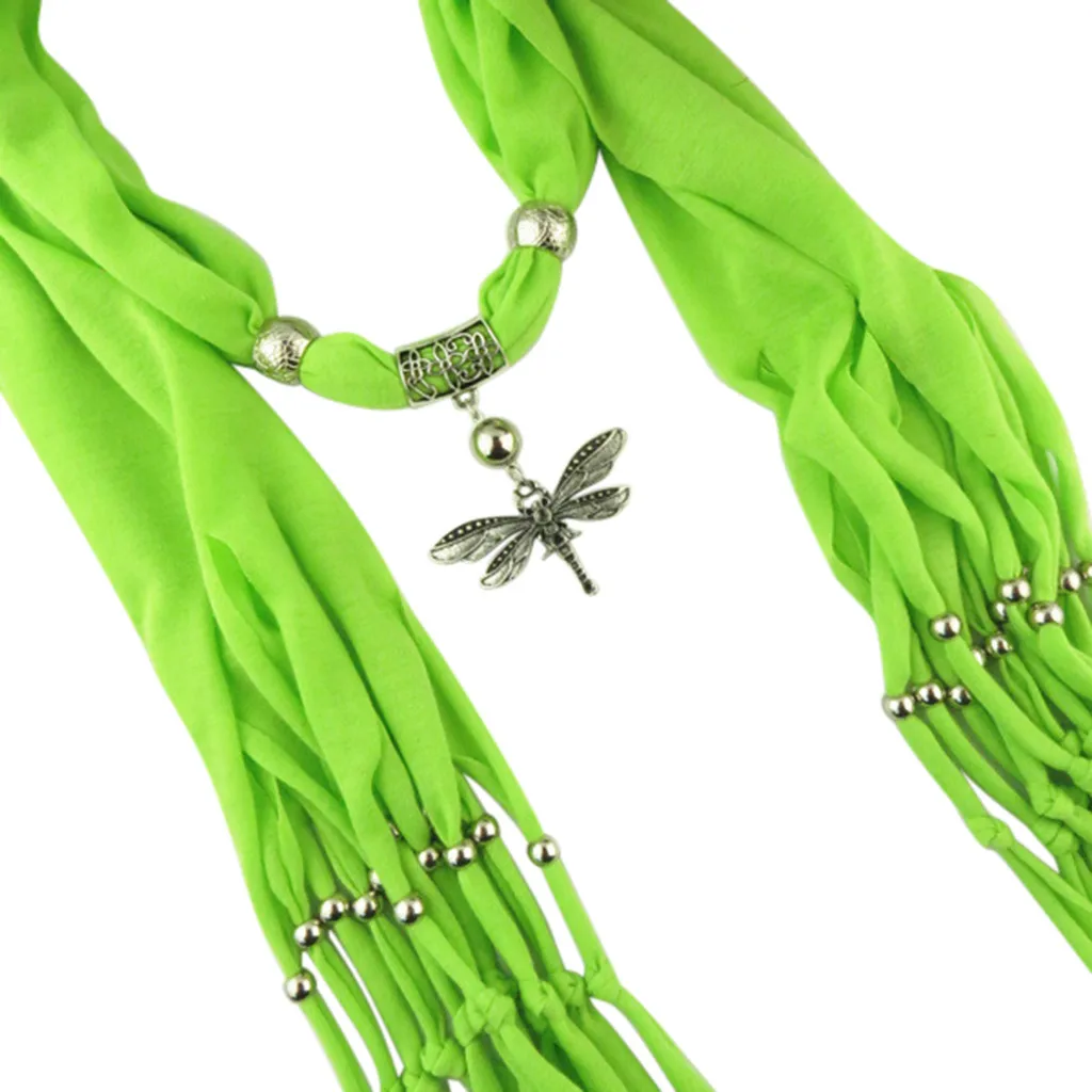 

Fashion Scarves For Women Pendant With Tassel Rhinestone Jewelry Pashmina Scarves Female Scarf