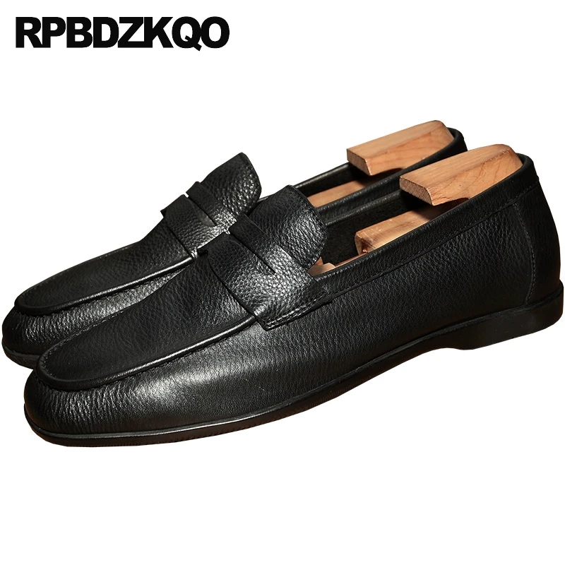 Italian Brand Slip On Dress Genuine Leather Elegant Office Wedding Black Designer Real Loafers Business Casual Men Shoes Italy | Обувь