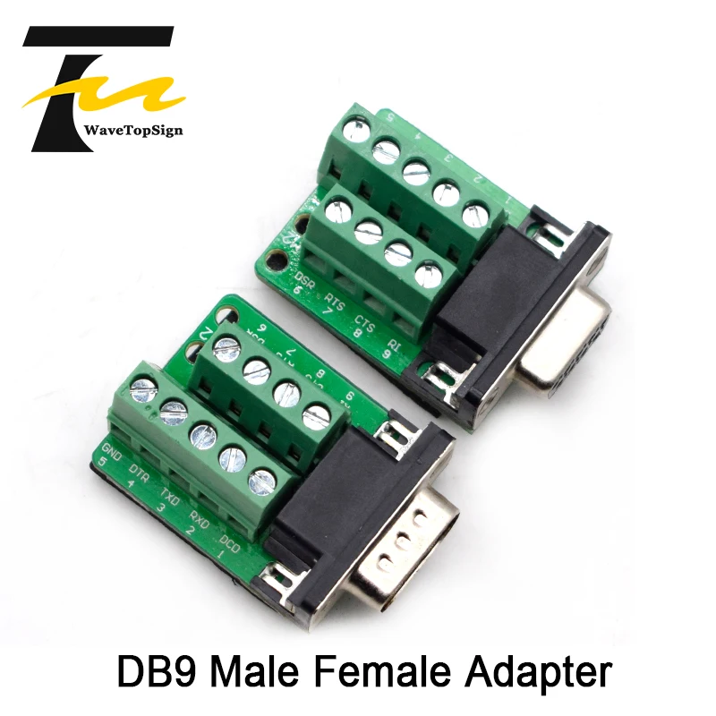 DB9 Male Female Welding-free Adapter Signals Terminal Module RS232 Serial To Connector | Инструменты