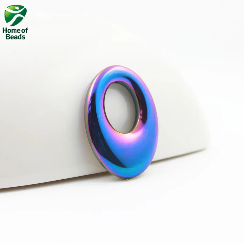 

hot sale fashion hematite rainbow Round pendant accessories diy accessories HP1128