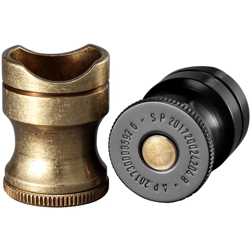 

Pocket Black&Bronze High Quality Stainless Steel Stand Showing Portable Cigar Ashtray Holder W/ Cigar Drill