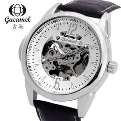 Большой маховик человек механические наручные часы полым из прозрачной деловые часы Подарочные Подарки для мужчин