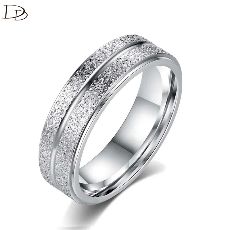 

DODO Fashion Ti Stainless Steel Double Row AAA Zircon Ring For Women Men Jewelry Cool Punk Party Bague Silver Color Bijoux R140