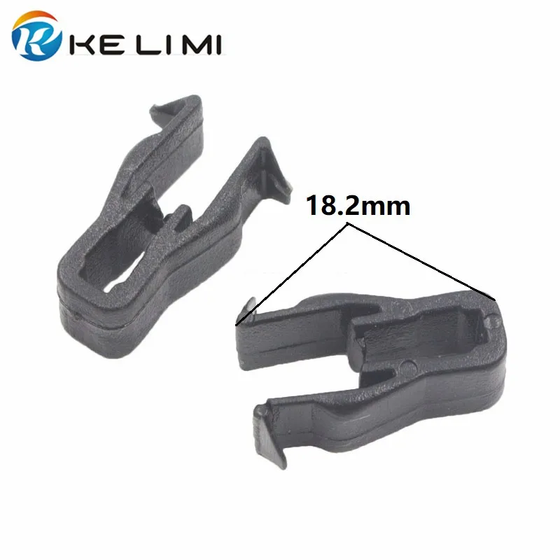 

KELIMI 100x Universal Car Instrument panel Snaps clips Black Plastic Trim Panel Dashboard U Type Fasteners