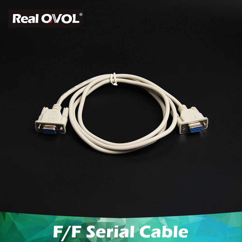 

RealQvol 5ft F/F Serial RS232 Cable Female to Female DB9 FTA Cross/Directly Connection 9 Pin COM Data Converter PC Accessory
