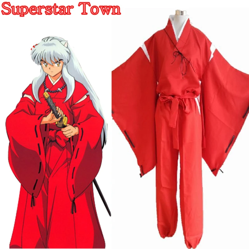 犬夜叉コスプレ服アニメコスプレ衣装セット犬夜叉レッド日本の着物パーティーコスプレ制服fantaysカーニバル Cosplay Clothes Inuyasha Cosplaycosplay Uniform Aliexpress