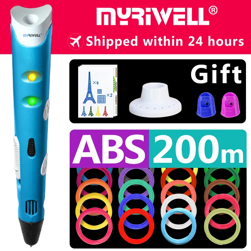

myriwell 3d pen 3d pens,Kids birthday present Christmas present 1.75mm ABS/PLA Filament, 3d model,3d printer pen-3d magic pen