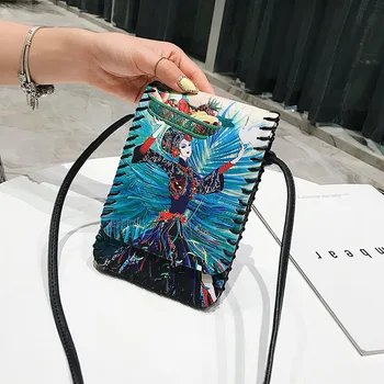 

Women Bags Fashion Printing Retro Leather Crossbody Handle Phone taschen women bolsa masculina sac femme borse da donna 2019