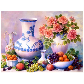 

Diy Diamond Painting Cross Stitch Kits Full Diamond Embroidery Rose fruit Needlework 5D Diamond Mosaic Decor CF297