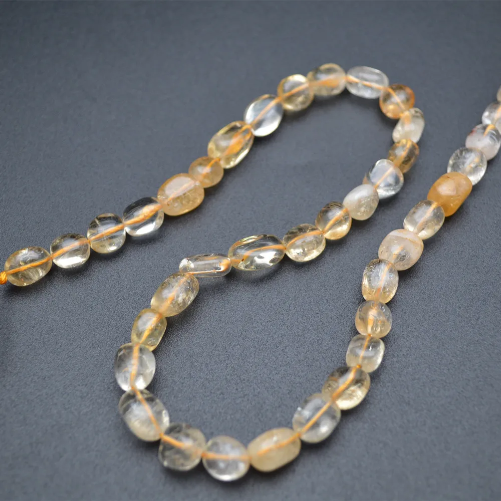 

Natural Citrine Yellow Crystal Quartz Nugget Gemstone Loose Beads