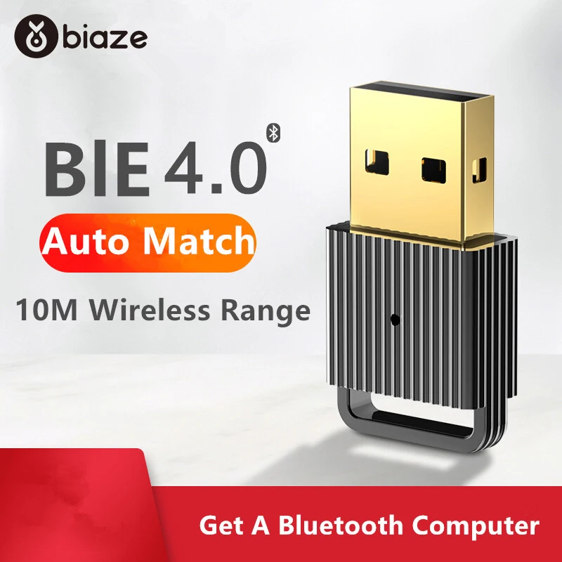 

Biaze Wireless Bluetooth Adapter V4.0 CSR 4.0 Mini USB Bluetooth Dongle Music Sound Receiver 4.0 Transmitter for Computer PC