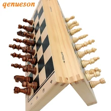 Hot Top Qualität Holz Klapp Magnetische Schach Set Massivholz Schachbrett Magnetischen Stücke Unterhaltung Bord Spiele Kinder Geschenke