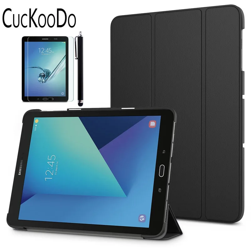 CucKooDo ультра тонкий смарт-Корпус чехол-подставка для Samsung Galaxy Tab S3 9,7 дюймов(SM-T820/T825)+ стилус+ Экран пленка