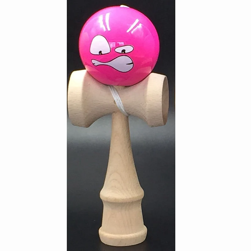 6 см пародия забавное лицо Kendama Бук деревянные жонглирование умелые шары профессиональный спорт на открытом воздухе игрушки для детей взрослых