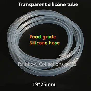 

19*25mm 1Meters/lot Transparent silicone tube Silicone rubber hose Food grade Silicone hose