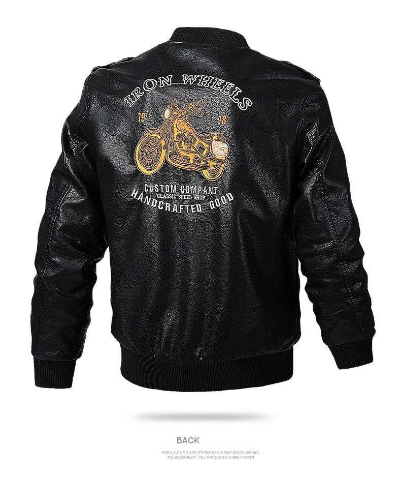Кожаная мужская куртка осень-зима, Байкерские Куртки из искусственной кожи, пальто в стиле хип-хоп, уличная армейская куртка-бомбер, мужские куртки, мотоциклетная куртка 5XL