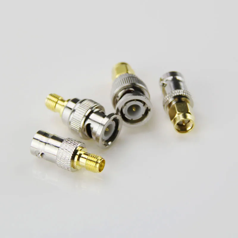 

4Pcs BNC- SMA RF Adapter Kit SMA to BNC Straight Nickel & Gold Plated BNC to SMA Male/Female MF999