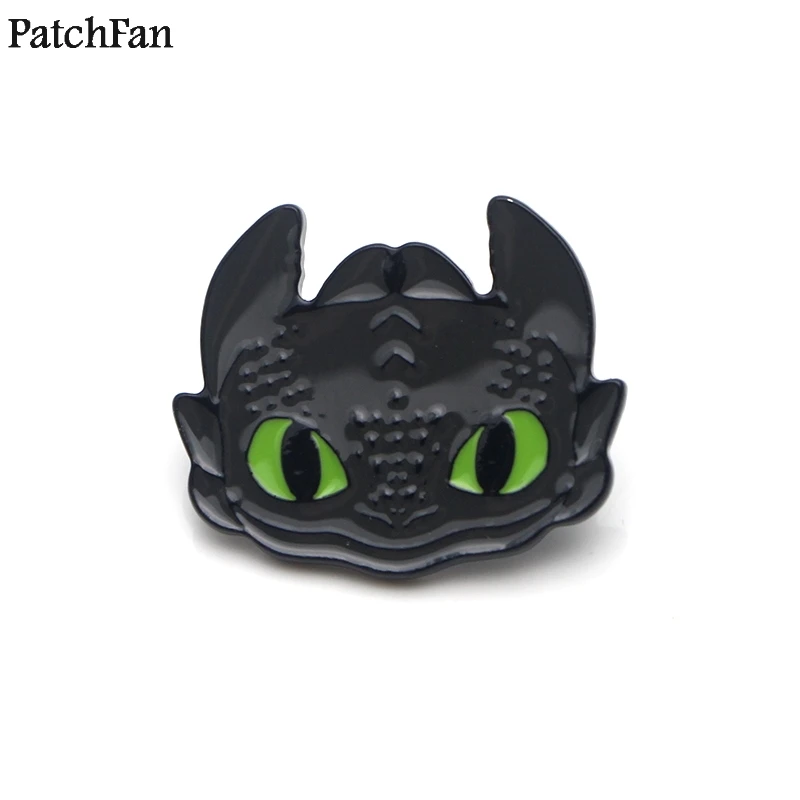 20 шт./лот Patchfan Как приручить дракона Ночная фурия цинк булавки для галстука броши для рюкзака, одежды для мужчин и женщин для значков медалей A1832