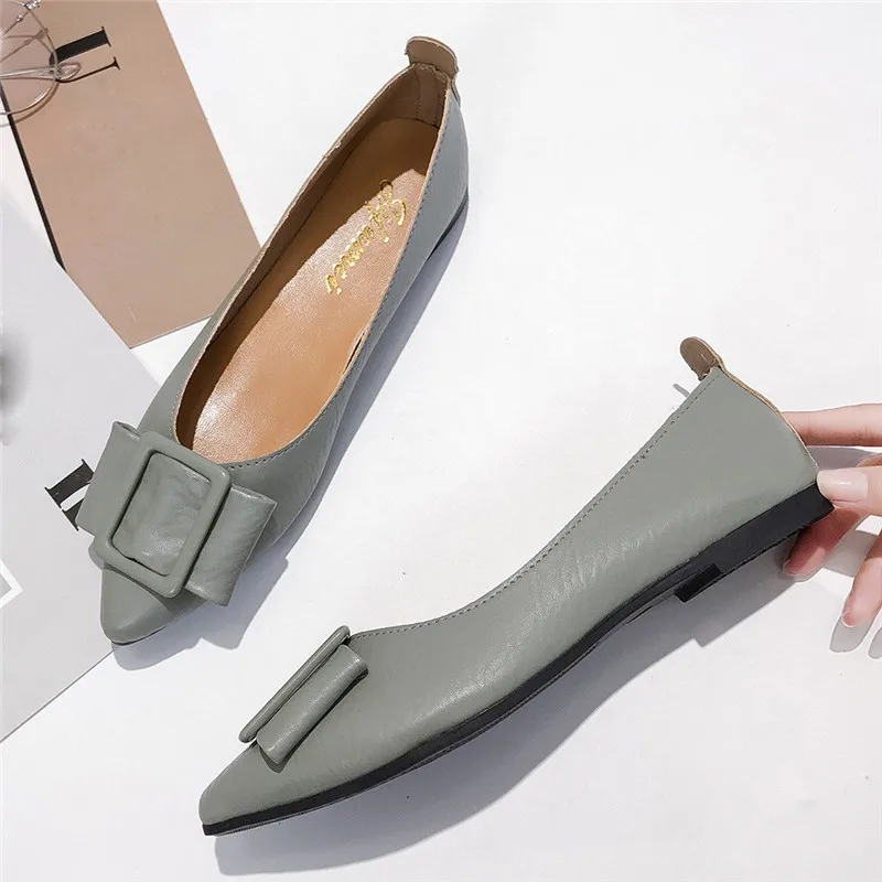 shoes woman Women's Fashion Casual Solid Colors Pointed Toe Flat With Shallow Work zapatillas mujer Shoesflat shoes women #4j24 (14)
