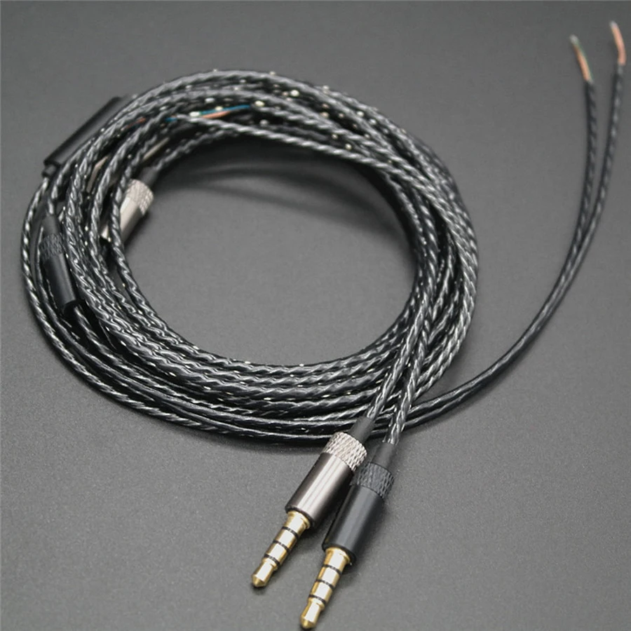 1.3m Earphone Repair Cable with Mic DIY Replacement Audio Cables 3.5mm